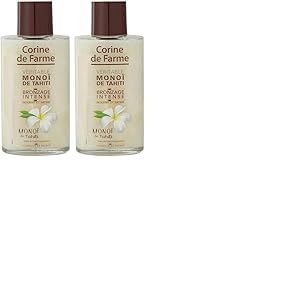Corine de Farme - V&eacute;ritable Mono&iuml; de Tahiti - 100% Naturel, 99% de Mono&iuml; - Huile Bronzante - Hydrate, Apaise, Parfait le Bronzage - Parfum des &Icirc;les - 100 ml (Lot de 2)
