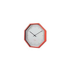 FISURA - Horloge Murale Originale Octogonal Coral, Horloge de Cuisine Moderne, Horloge Murale néon, diamètre 30 cm, ABS et Verre 1 Pile AA.