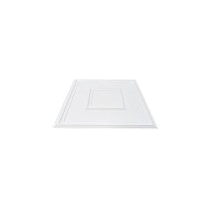 VEVOR Dalles de Plafond PVC, Lot de 12, Tuiles de Plafond Plastique &agrave; Coller, 605x605 mm, Installation D&eacute;coupe Facile, Rev&ecirc;tement de Plafond pour D&eacute;coration de Maison, Bureau, Motif G&eacute;om&eacute;trique, Blanc