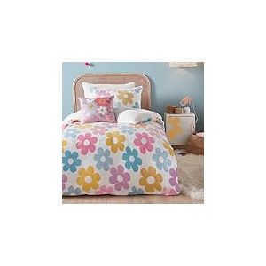 Bedlam - Housse de couette en polaire motif floral - Lit simple (200 x 140 cm) - R&eacute;versible (2 motifs) - Parure de lit en polaire super douce et confortable pour filles - Housse de couette florale