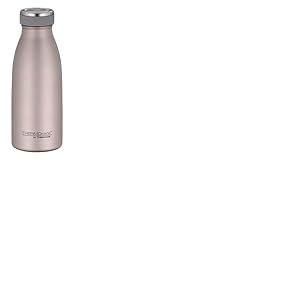THERMOcafé by THERMOS TC BOTTLE Bouteille isotherme en acier inoxydable résistant aux boissons gazeuses pendant 12 h chaud 24 h froid 0,35 l Anti-fuite Pour l'école, les déplacements et le bureau Rose
