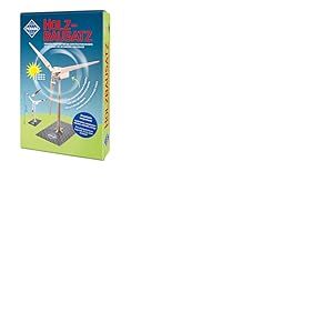 Pebaro 834/2 - Kit de Construction Solaire en Bois - Éolienne - Puzzle 3D - Kit de modélisme - Bricolage avec Bois - Puzzle en Bois - Kit de Bricolage - Plaque en Bois prédécoupée - Évaser, emboîter,