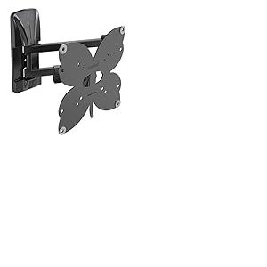 Meliconi SlimStyle Plus 200 SDR - Support TV Mural avec Double Bras Ultra-Mince pour TV &agrave; &eacute;cran Plat de 26" &agrave; 45"; pivotant en Horizontal et Vertical; VESA 75-100-200. Couleur Noir
