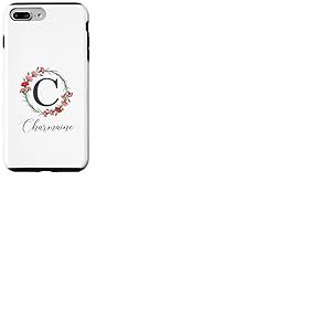 Floral Charmaine Nom Fleurs Nom Personnalisé Charmaine Coque pour iPhone 7 Plus/8 Plus
