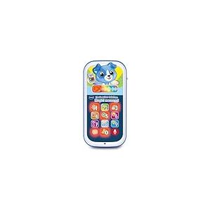 VTech Mon Premier téléphone - Messages Magiques Bleu, téléphone pour Enfants interactif, Apprendre Les Chiffres et l'alphabet, Jeu de bébé avec 10 Boutons Lumineux, Langue Italienne, Piles incluses,