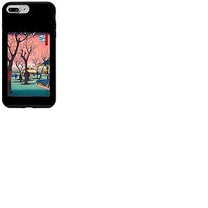 Impression sur Bois Japonais Sakura en Fleurs de Cerisier &ndash; Sunset Art Coque pour iPhone 7 Plus/8 Plus