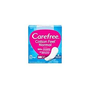 Carefree Protège-slips Cotton Feel Normal au parfum frais, taille normale, 56 pièces (lot de 1)