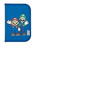 Scooli - Trousse d’étudiant remplie Super Mario - Trousse à Crayons avec des stylos et des Accessoires de Haute qualité - idéale pour l’école, Les Loisirs et Les déplacements - à partir de 6 Ans