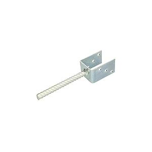 KOTARBAU® Support de Poteau en U 61 mm Pied de Poteau Longueur 190 mm Ancrage Poteau à Béton Galvanisé à Chaud Fixation Poteau Bois Pied Poteau Bois Support Poteau Bois