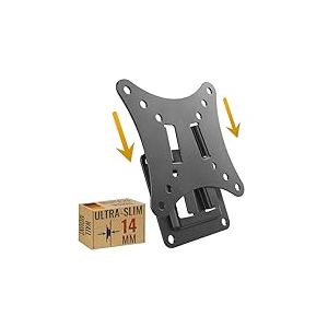 RICOO Support Mural TV Ultra-Plat F0111 Fix ation TV Universel 13-29 Pouces (33-74cm) T&eacute;l&eacute; OLED LCD LED &Eacute;cran PC incurv&eacute;