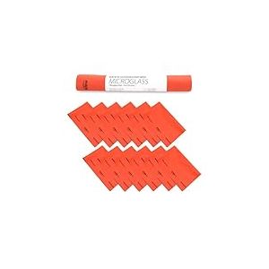 Maya Lot de 12 Chiffons en Microfibre avec prédécoupée. Ne Laisse Pas de Traces. Très absorbante et à séchage Rapide. 100% Microfibre. Rouleau de 12 unités (Rouge)
