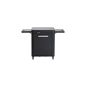 cozze Table roulante pour plancha 640 en Acier Inoxydable/Noire, Noir