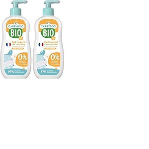 CARRYBOO - Gel Lavant 2 en 1 ultra doux &agrave; l'extrait d'abricot Bio - Flacon pompe 500ml (Lot de 2)