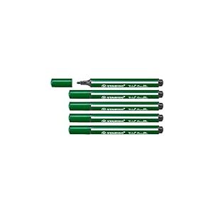 STABILO Trio Scribbi - Feutre de coloriage - Lot x 5 feutres - vert