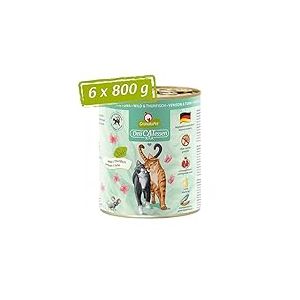 GranataPet Delicatessen Lot de 6 boîtes de 800 g de Nourriture Humide pour Chats au gibier et au Thon - Nourriture pour Chats gourmets - sans céréales et sans Sucre