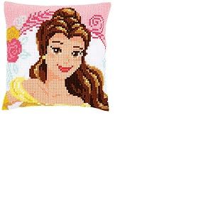 Vervaco Kit de Coussin au Point de Croix, Disney, La Belle et la B&ecirc;te - Enchanted Beauty
