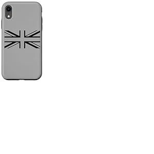 Drapeau Union Jack Noir Grande-Bretagne Angleterre Coque pour iPhone XR