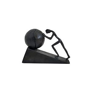 Amperer Briskfeel Statuette Homme avec sph&egrave;re en Fer - Sculpture en m&eacute;tal - D&eacute;coration de Maison et de Bureau (B2 Fort)