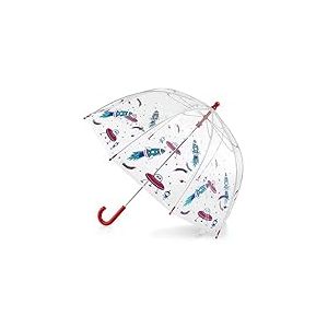 Totes Parapluie transparent à bulles pour enfant avec poignée facile à prendre en main, Aventure cosmique, Kids - 38" Canopy, Parapluie transparent à bulles avec auvent en dôme, design léger,