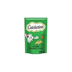 Catisfactions Friandises pour Chat – Saveur Herbe à Chat – Récompenses pour Chats Adultes et Chatons – 60 g (Lot de 6)