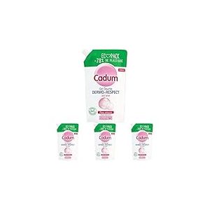 Cadum Douche Eco-Pack Dermo-Respect, 500ml (Lot de 4)