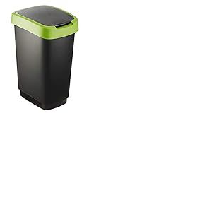 Rotho Salsa Poubelle 25l avec couvercle, plastique (PP) sans BPA, vert, 25l (33.3 x 25.2 x 47.6 cm)