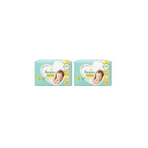 Pampers Premium Care, Taille 0, 30 couches, 3 kg, meilleur confort et protection des peaux sensibles de Pampers (Lot de 2)