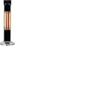 HOME It&reg; Millarco 58640 Chauffage Exterieur Terrasse sur Pied | Chauffage Terrasse Infrarouge Technologie Carbone | 2000W | &Eacute;lectrique pour Balcon & Jardin | IP34, Argent/Noir