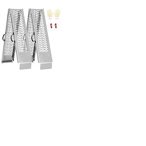 VEVOR Rampe d'acc&egrave;s en Aluminium, 2 pi&egrave;ces, Rampe de Chargement Pliable, Charge de 453 kg, avec Surface Plus Large, Robuste, Stable et Universelle, avec poign&eacute;es, pour VTT, UTV, Moto, v&eacute;lo &eacute;lectrique