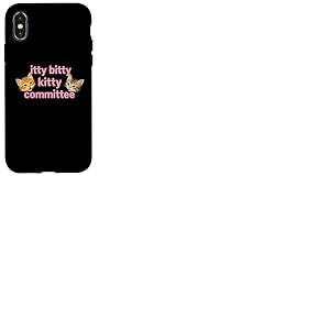 Itty Bitty Kitty Committee Cute Cat Lover Tee and More Coque pour iPhone X/XS