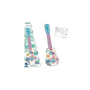 Lexibook, Disney Stitch, Ma premi&egrave;re Guitare pour Enfant, 6 Cordes en Nylon, 53 cm, Guide Inclus, Bleu, K200DLXB