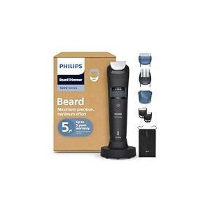 Philips Tondeuse &agrave; barbe s&eacute;rie 5000 - Lames en m&eacute;tal auto-aff&ucirc;t&eacute;es, 40 hauteurs de coupe r&eacute;glables, Technologie BeardSense, Syst&egrave;me collecte des poils, 100% &eacute;tanche, Pochette, Mod&egrave;le BT5785/30