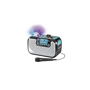 VTech - Super Sound Karaok&eacute;, Haut-Parleur karaok&eacute; Portable avec Microphone, Boule Disco &eacute;clair&eacute;e rotative, Bluetooth, entr&eacute;e Casque, Cadeau pour Enfants &agrave; partir de 14 Ans, Contenu en Espagnol