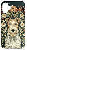 Fox Terrier en Fil de Fer &agrave; la William Morris Coque pour iPhone 16 Plus
