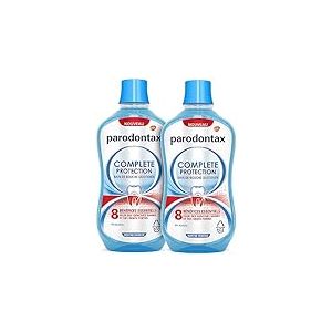 PARODONTAX - Bain de Bouche Quotidien - Protection Active Gencives - Combat les Bactéries de la Plaque Dentaire - Forme Une Barrière Protectrice - 0% Alcool - Menthe Extra-Fraîche - 500 ml