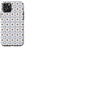 Carrelage &eacute;gyptien (2) octogonal Ambre et Bleu Personnel Coque pour iPhone 11 Pro