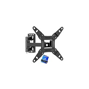 GRIFEMA Support Mural TV 13-43 Pouces - Fixation Murale TV Peut Contenir Jusqu'&agrave; 20KG, Accroche Television Mural Orientable (&plusmn; 90&deg;), Incline (+ 8&deg;, -12&deg;) et &Eacute;tend, Support Vesa pour TV Plat/Incurv&eacute;