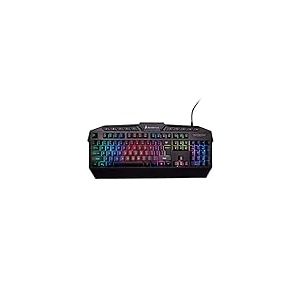 Surefire Kingpin Clavier Gaming - Clavier multimédia Gaming - Rétroéclairage LED - Clavier RGB - Câble USB - 25 Touches Anti-ghosting - Format QWERTY Anglais I Powered by Verbatim