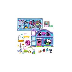 Littlest Pet Shop - La Grande Maison des Pet Shop Deluxe - Coffret de Jeu avec 4 Pets Inclus et + 20 Accessoires - Mini-Figurines Animaux &agrave; Collectionner - Jouet Enfant 4 Ans et + - BF00596