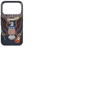 Lynyrd Skynyrd Eagle Guitare Drapeau am&eacute;ricain Classique Rock r&eacute;tro Motard Coque pour iPhone 17 Pro