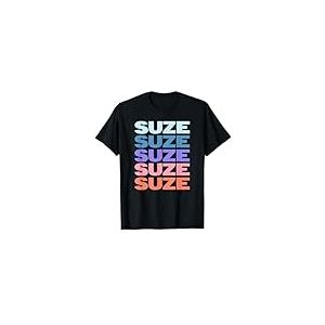 Funny Modern Repeated Text Design Suze T-Shirt