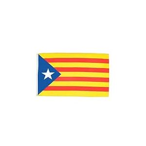 AZ FLAG - Drapeau Catalogne Estelada - 150x90 cm - Drapeau Catalan 100% Polyester Avec Oeillets Métalliques Intégrés - Pavillon 110 g