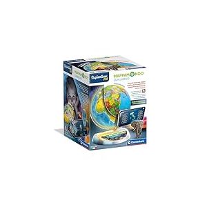 Clementoni Sapientino Exploramondo Luminoso Globe Interactif Parlant, Globe Enfants, Jeu Éducatif 7 Ans, Électronique, App Réalité Virtuelle, Italien, Made in Italy, 16468