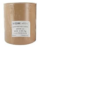 UNIVERSEL - Bobine Essuie Mains - Rouleau Papier Absorbant Pr&eacute;d&eacute;coup&eacute; - 2 Plis - En Ouate Chamois - 26 x 30cm