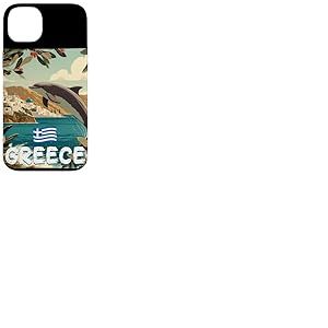 Superbe Costume de Dauphin Grec avec Vue sur la Gr&egrave;ce Coque pour iPhone 14 Plus