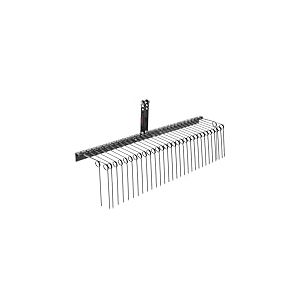 VEVOR R&acirc;teau paysager remorqu&eacute;, 1830 mm, r&acirc;teau d&eacute;chaumeur avec 32 Dents en Acier, r&acirc;teau &agrave; Gazon fixable sur la cat&eacute;gorie 1, 3 Points pour Tracteur, pour Feuilles, Aiguilles de pin, Paille, Herbe