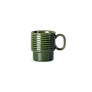 Sagaform Coffee & More 5018370 Lot de 2 tasses à café en grès Vert 25 cl Dimensions : 12 cm x 8 cm x 9 cm