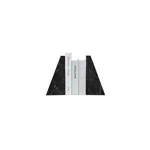 Fox Run Serre-Livres triangulaires 100% Naturel en marbre Noir Poli 10,2 x 7,6 x 15,2 cm