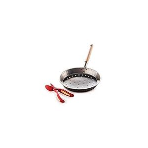 Snips, Poêle pour Châtaignes avec Coupe Châtaignes, Griller Cuisine 52 x 27 x 4 cm, Poêle à Griller Les Marrons, Made in Italy