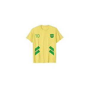 Brazil T Femmes Hommes Enfants Br&eacute;sil Drapeau Br&eacute;sil Jaune T-Shirt